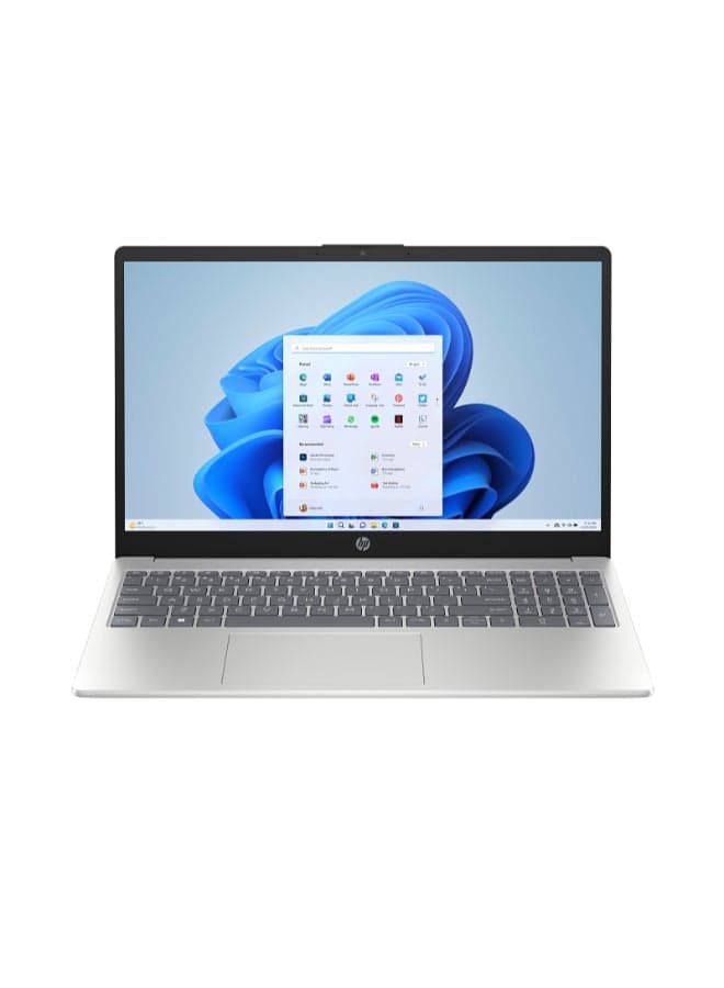HP 15-fc0075nia Laptop, AMD Ryzen 7 5825U, 16GB RAM, 1TB SSD, 15.6" FHD Display, AMD Radeon Graphics, Windows 11, Backlit English/Arabic Keyboard, Silver silver