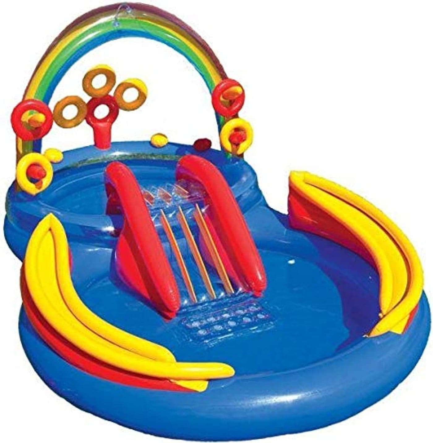 Intex 57453 Rainbow Ring Play Center Kiddie Pool for Kids 297x193x135cm