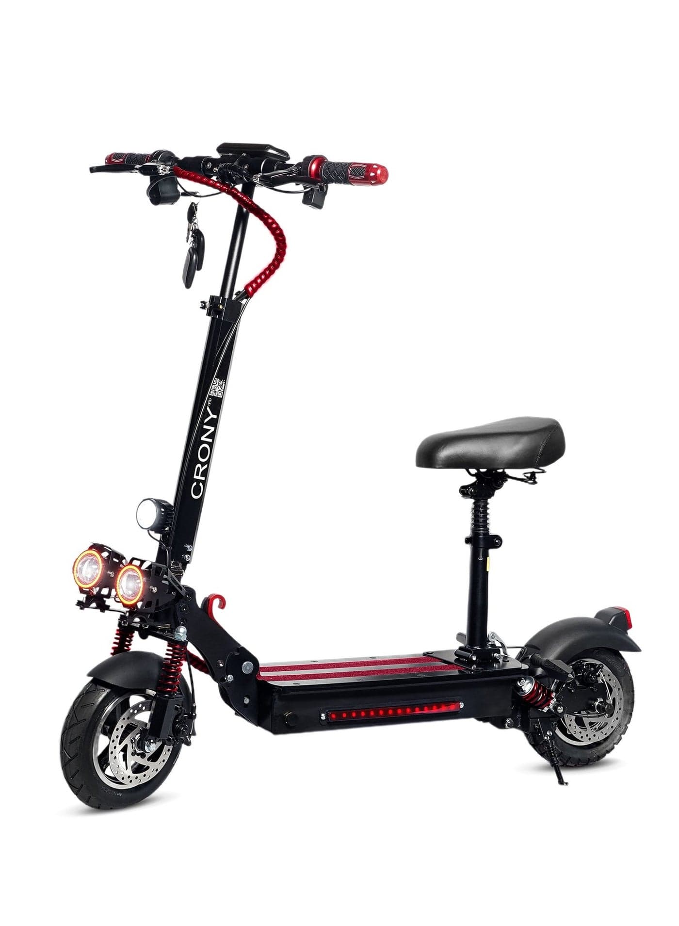 V10 Big Display 1200W Motor Electric Scooter – 45-68KM/H Speed, 20-40KM Range, 10” Off-Road Tires, 48V 12AH Battery, Dual Suspension, Dual Disc Brakes, Foldable Aluminum Frame, Triple LED Headlights, LED Base Lighting, Heavy Duty 120KG Load, Electric Scooter with Seat for Adults, Perfect for Fast Urban Commuting and Outdoor Adventures