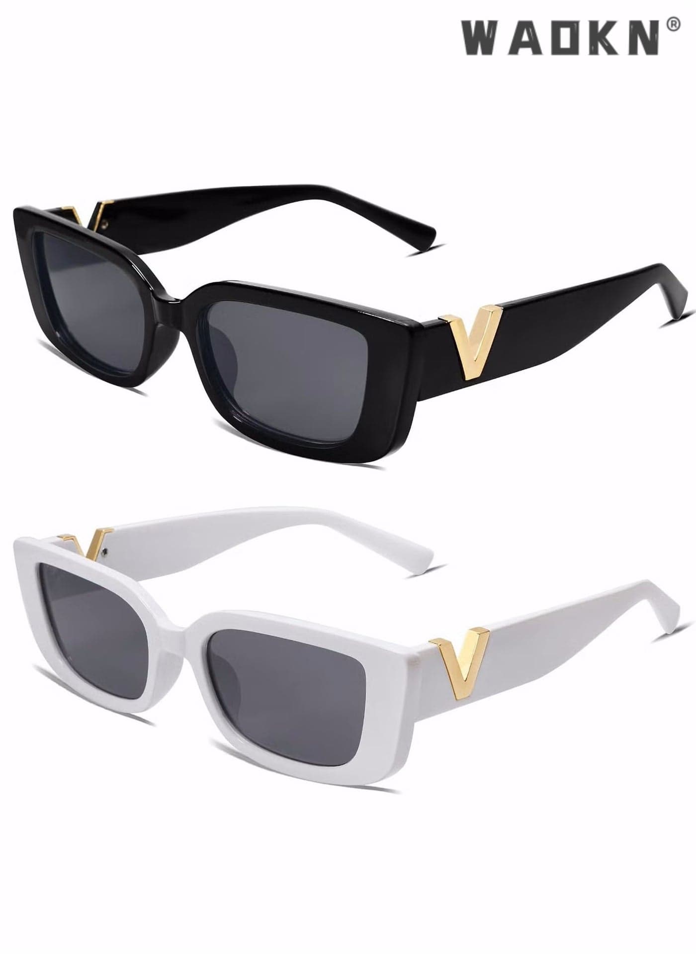 Retro Rectangle Sunglasses Women and Men Vintage Small Square Sun Glasses Protection Glasses UV400 Protection Glasses Vintage Driving Glasses 90’s Fashion Narrow Square Frame, Perfect for Daily Use