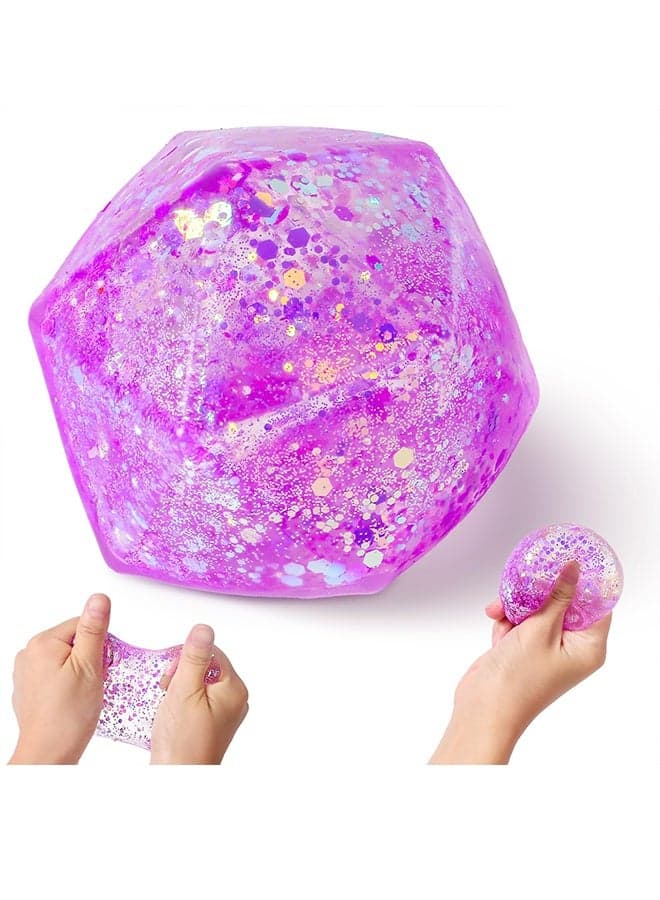 Ice Stress Cube Masonry Squishy Stress Balls for Adults Kids, Slow Rising Sugar Stress Cube Sensory Fidget Toy, Malt Sugar Ball Squishy Toys, Sugar Cube for Anxiety Stress Relief (Purple)