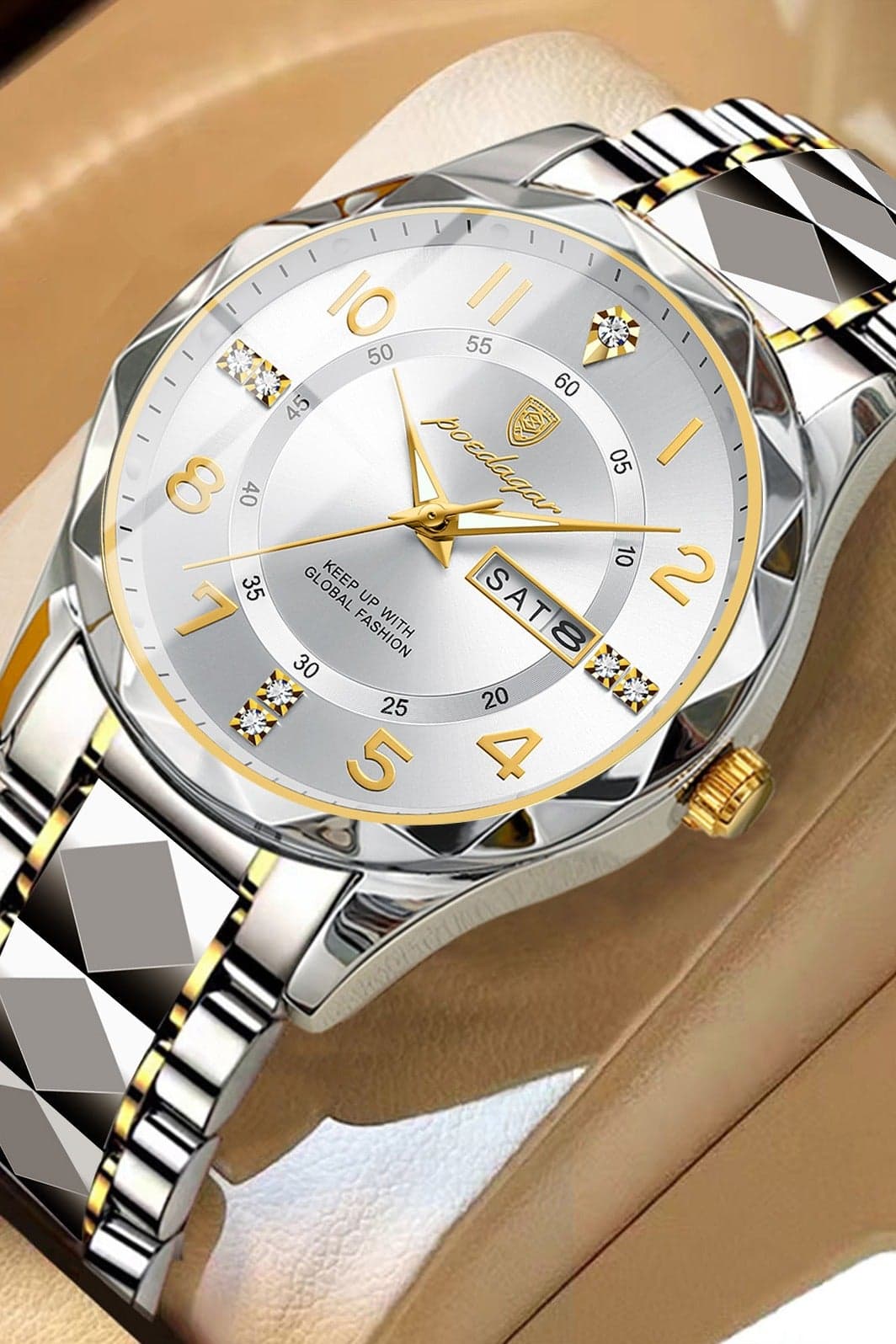 Man Watch,Watches for Men ,Luxury Men Quartz Watch Waterproof Date Week Luminous Wristwatch Stainless Steel Men's Watches 41mm