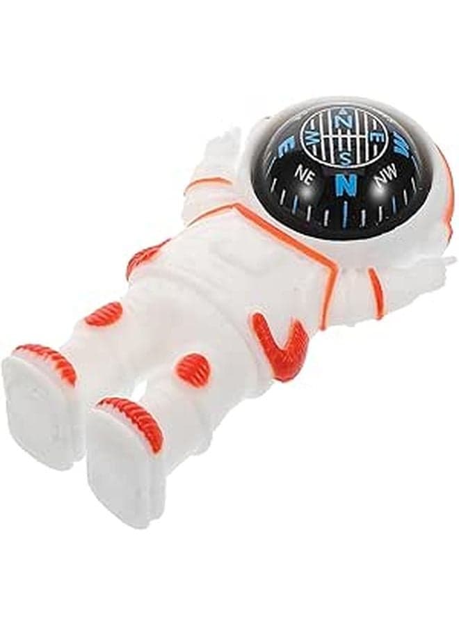Mini Astronaut Car Compass Orange Dashboard Mount Portable Automotive Navigation Decor