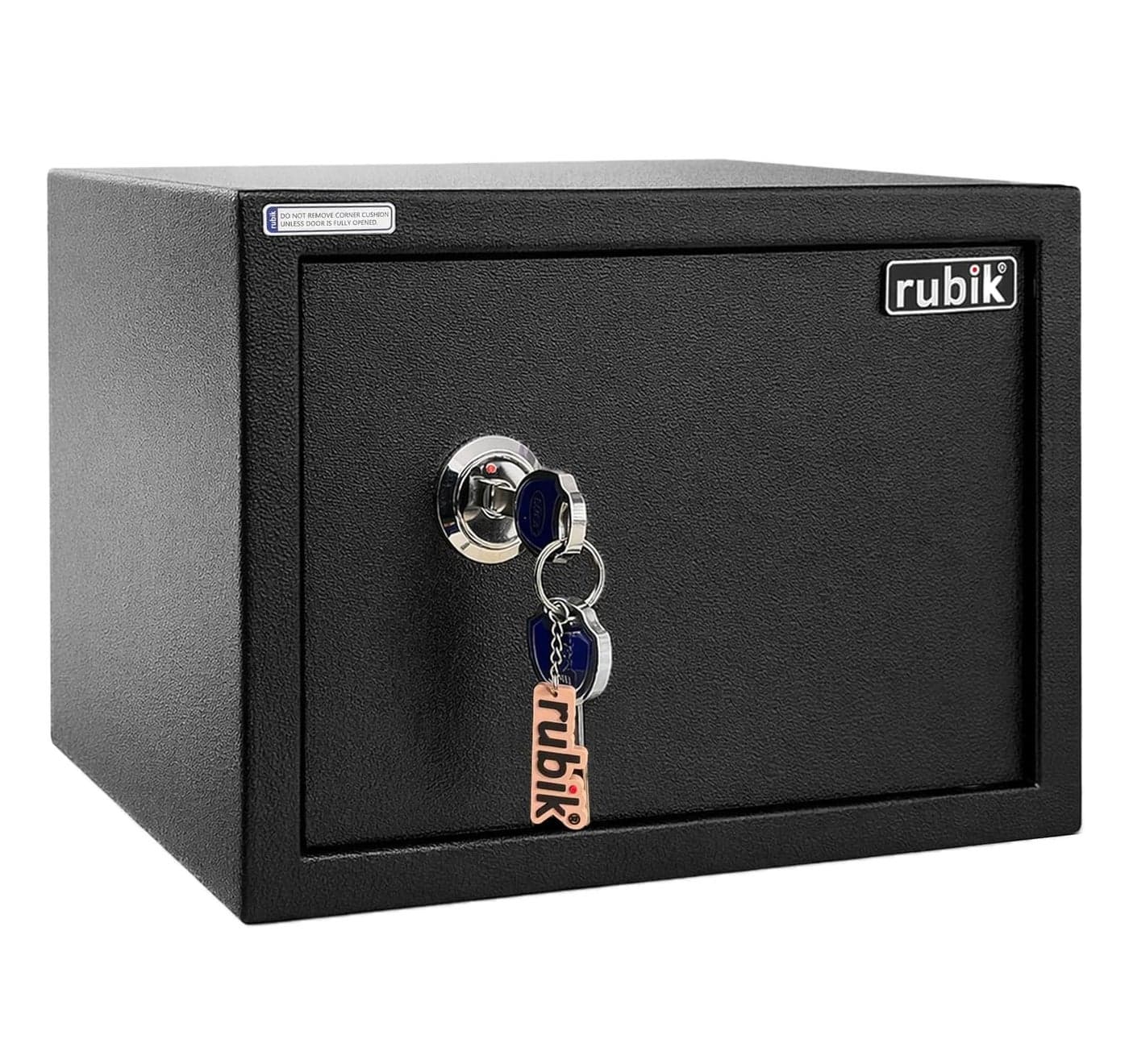 A4 Document Size Key Operated Safe Box Protects Money Cash Jewelry Passports for Home Office 25K (Size, 25x35x25cm) Black