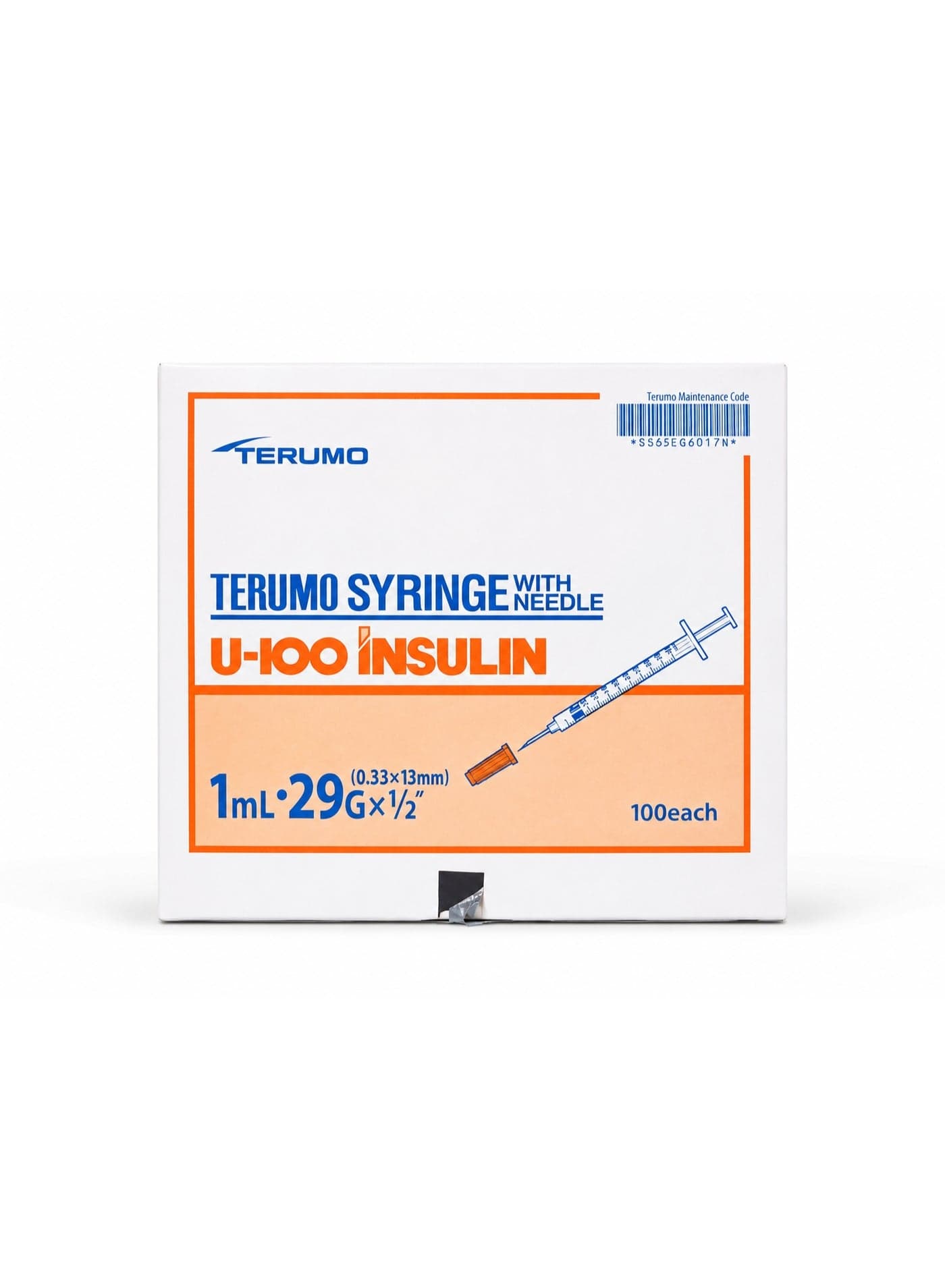 1mL Insulin Syringe 29G x 1/2" (0.33 x 13mm) | Sterile Syringe with Needle | 100PCS