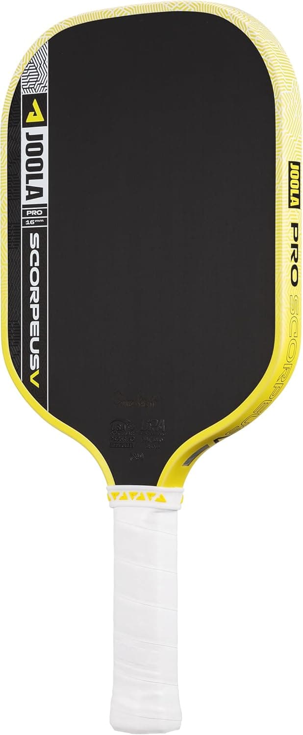 JOOLA Scorpeus Pro V Pickleball Paddle - 16mm Raw Carbon Fiber with Enhanced Frame & Propulsion Core