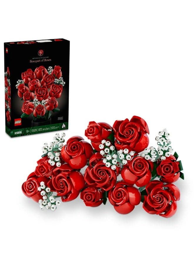 Botanicals Bouquet of Roses Flower Set for Adults 10328 (Age 18+, 822 Pieces)