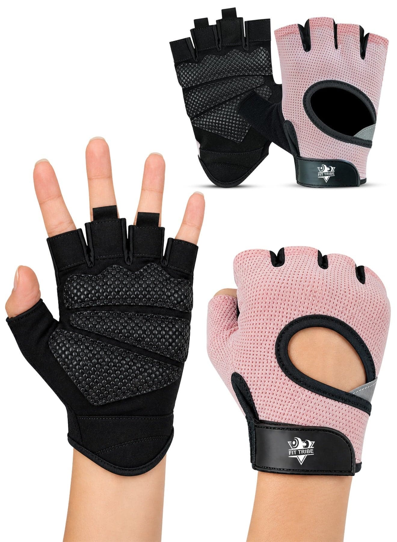 Weight Lifting Gloves for Men and Women - Gym Gloves with Non Slip Grip - Breathable Workout Gloves for Crossfit, Cycling, Strength Training, Palm Protection, Wrist Support