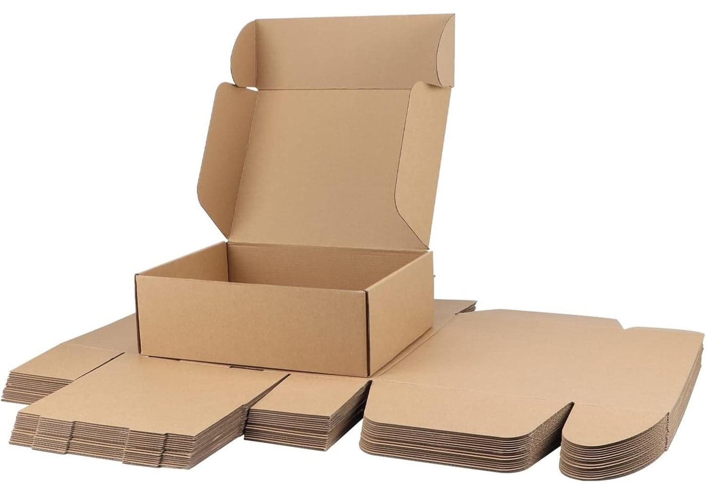 10Pcs Gift Boxes, Shipping Boxes for Small Business, 30 x 20 x 6cm, Corrugated Cardboard Boxes for Shipping, Packaging, Storage, Craft Gifts Giving, Kraft Color