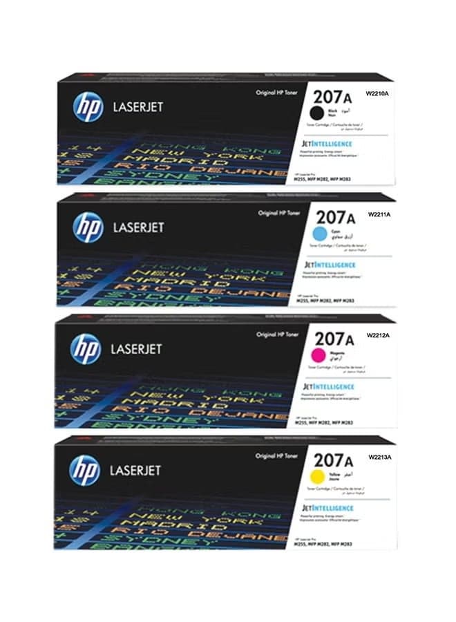 4-Colour Original 207A Toner For HP Pro M255/M283fdw/M283fdn Multicolour