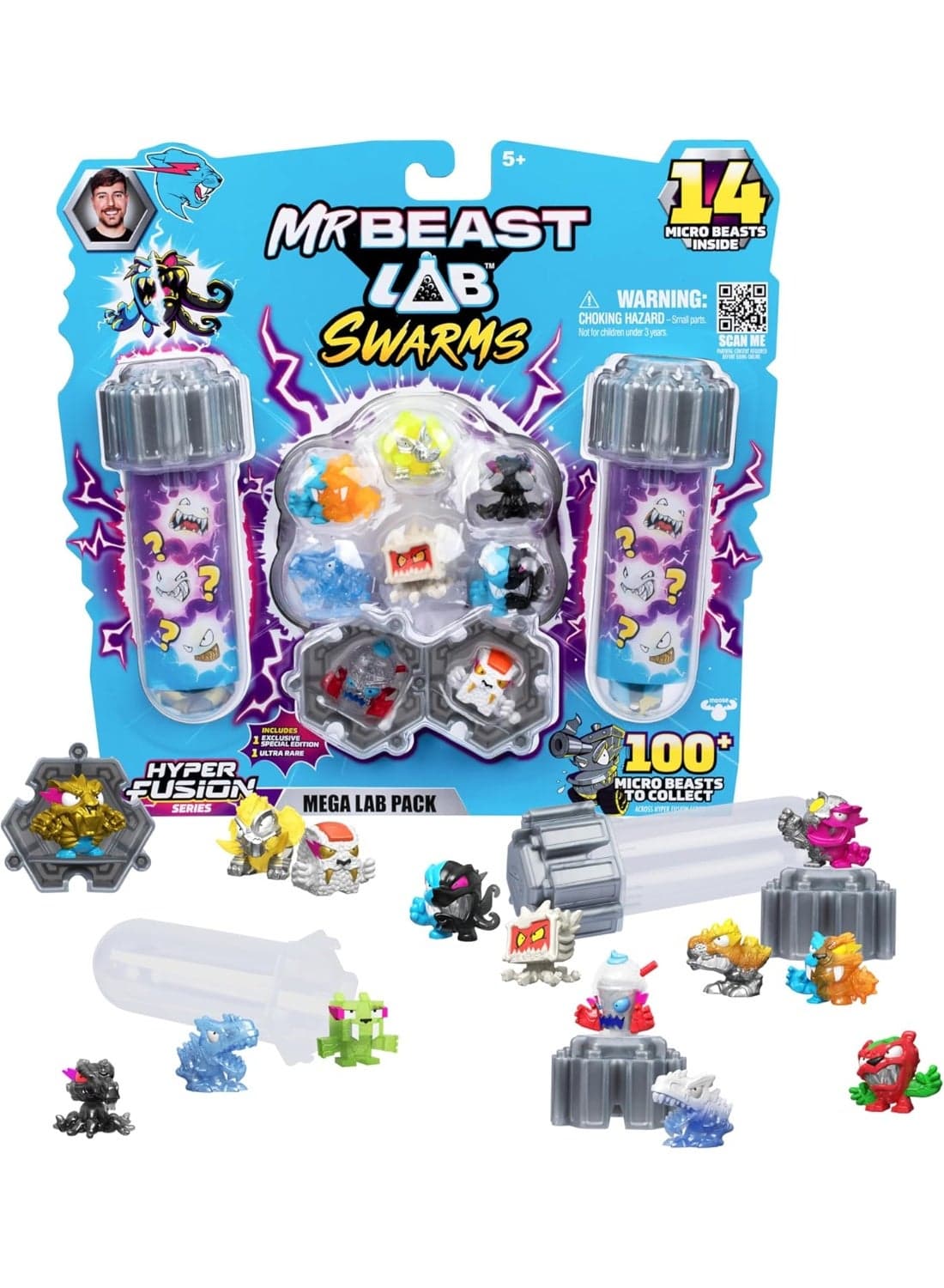 Swarms Series 3 Mega Lab 14-Pack Assortment 1 – Collectible Mystery Figures & Toy Display Set
