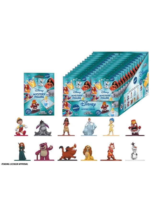 Jada Disney Blind Pack Nanofigs, 12 Assorted, 1 Mystery Die-Cast Metal Figure per Pack, 4 cm Officially Licensed Disney Collectible Mini Figure, Random Character, Ages 3+