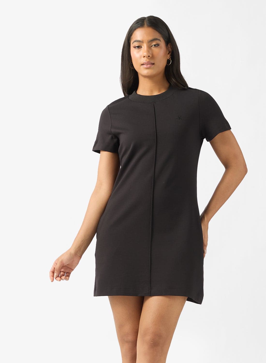 Crew Neck Short Sleeve Mini Tshirt Dress