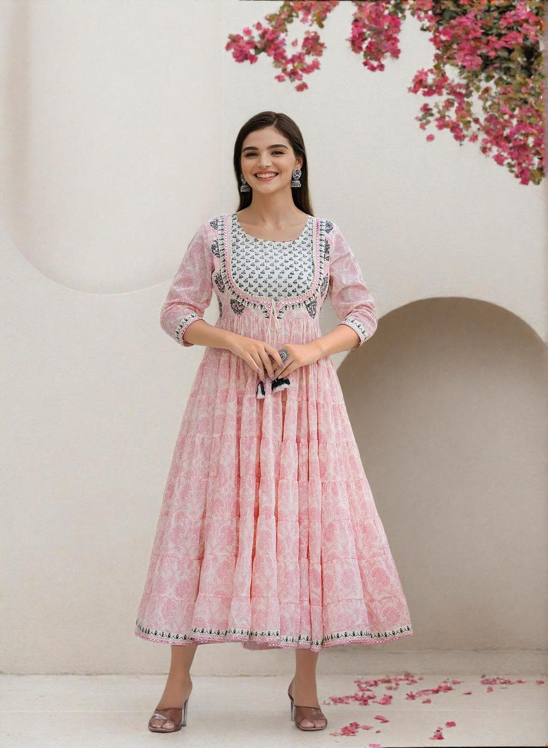 Women Off White Cotton Dress
