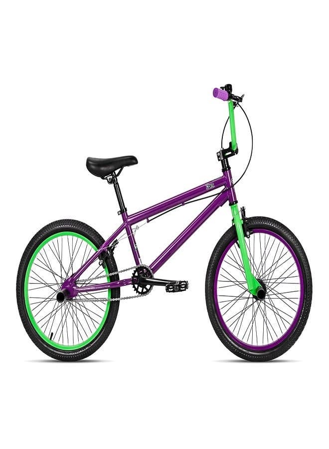 Joker BMX 20-Inch Bike | 20 Inch Wheel Size | Single Speed | Adjustable Seat | Purple Color