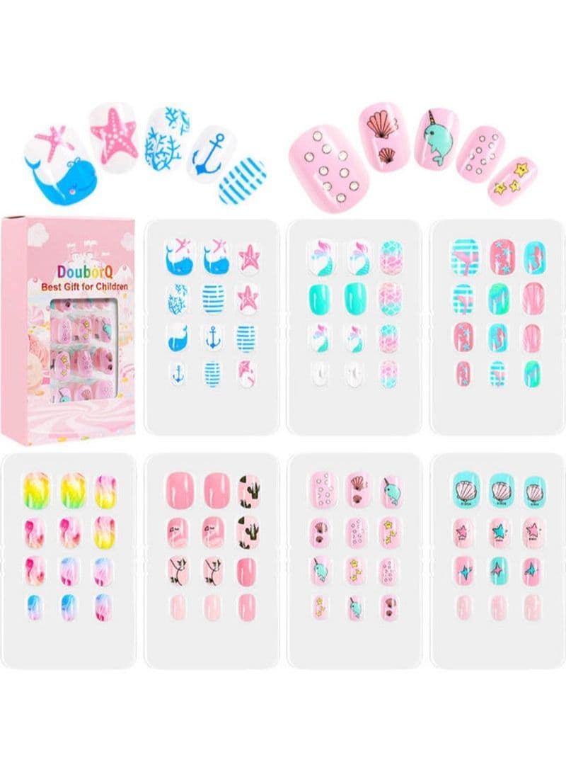 84-Piece Cute Design False Nail Tip Multicolour