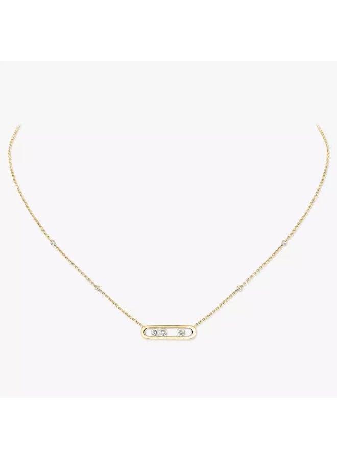 Sliding necklace women's dynamic full diamond pendant collarbone chain