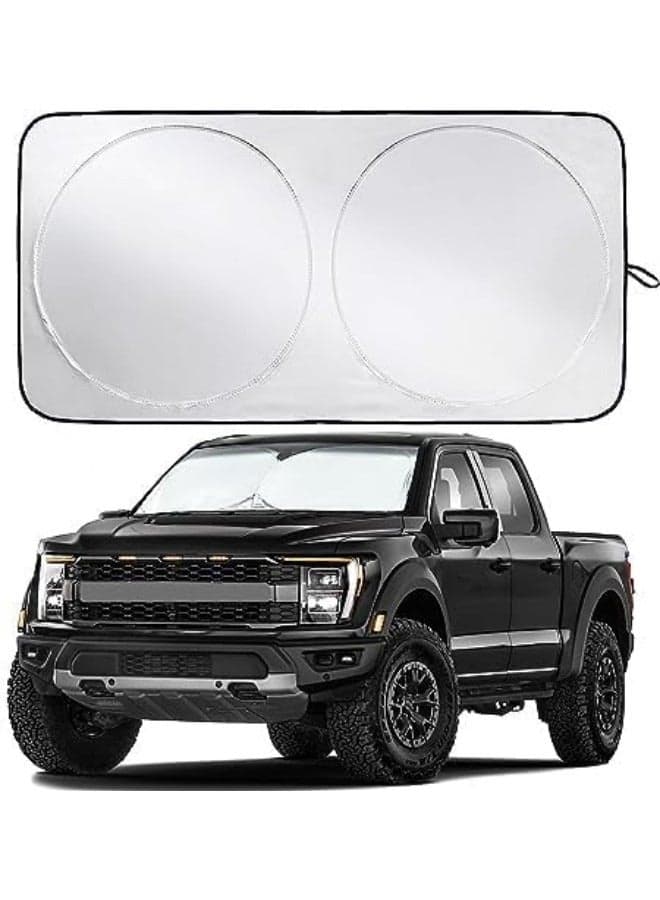 Front Windshield Sun Shade,Thicken 5-Layer UV Reflector Accordion Folding Auto Front Window Sunshade Visor Shield Cover 167*95cm