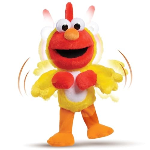 Sesame Street Chicken Dance Elmo Feature 13 Inch Plush Dancing Plush Stuffed Animal Kids Toys for Ages 2 Up by Just Play