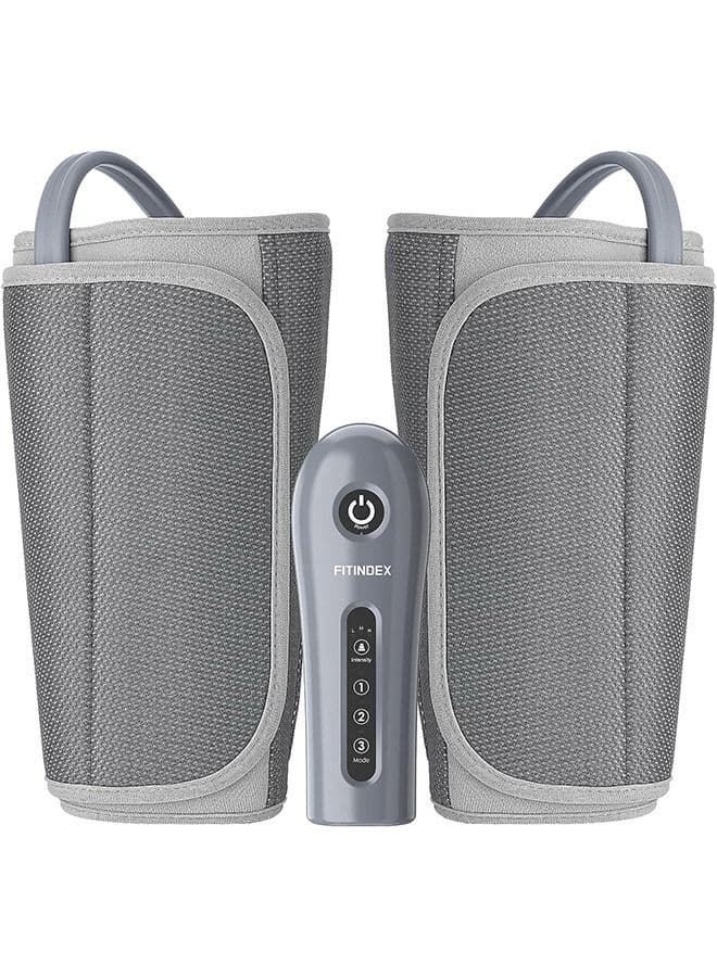 FITINDEX Leg Massager, Leg Compression Massager for Circulation and Pain Relief, Foot Calf Thigh Massage for Athletes, 3 Modes 3 Intensities, Helps RLS Edema Swelling, Gift for Men Women