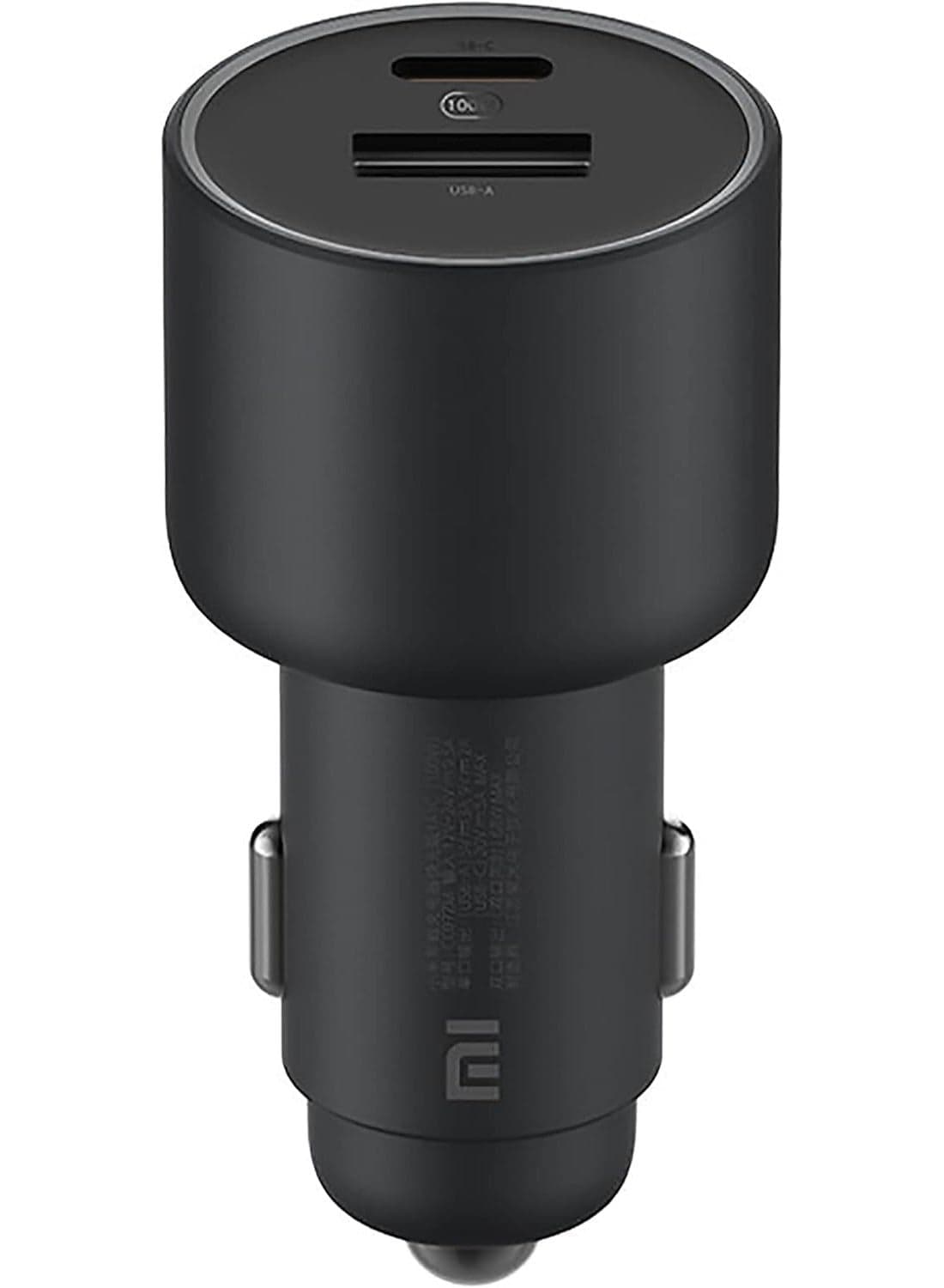 MI Car Charger 1A1C 100W 5V 3A Dual USB Fast Charging QC Charger Adapter- Black