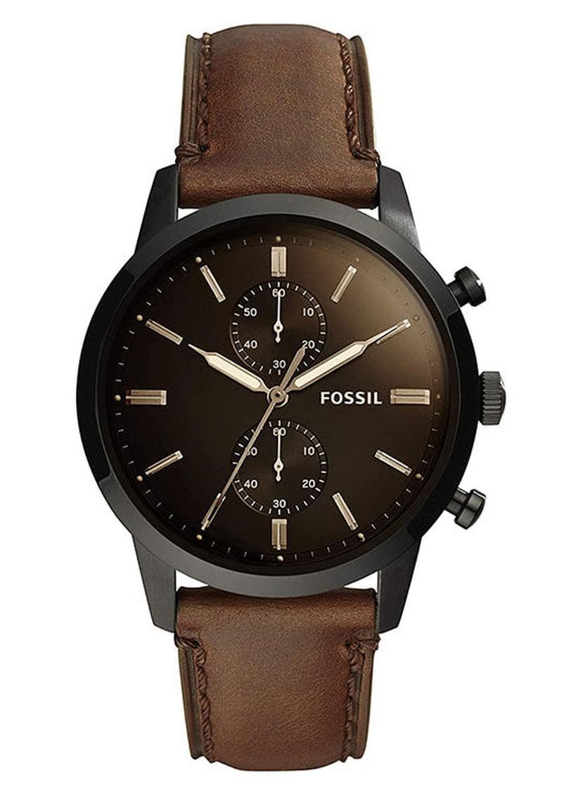 Men Leather Analog Watch FS5437