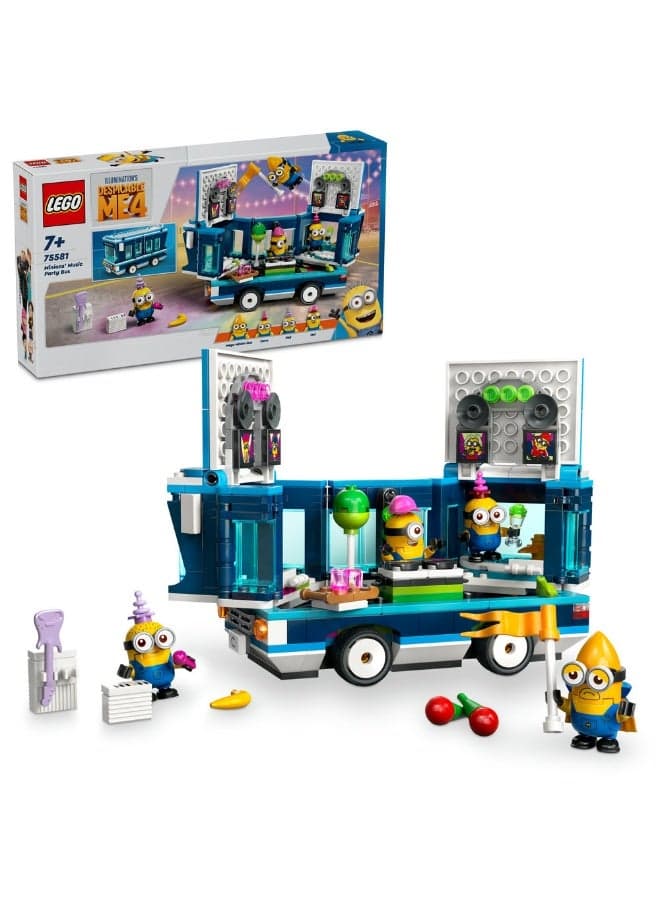 Despicable Me 4 Minions’ Music Party Bus Toy Set 75581 (Age 7+, 379 Pieces)