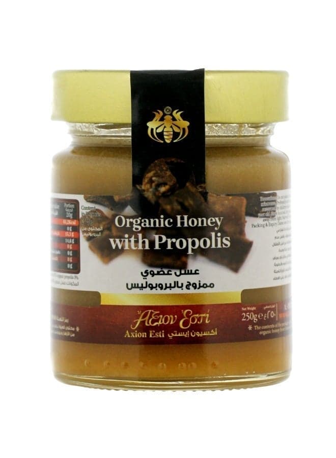 Axion Esti Organic Honey with Propolis 250g | Raw Greek Superfood Honey | Immune Support Blend