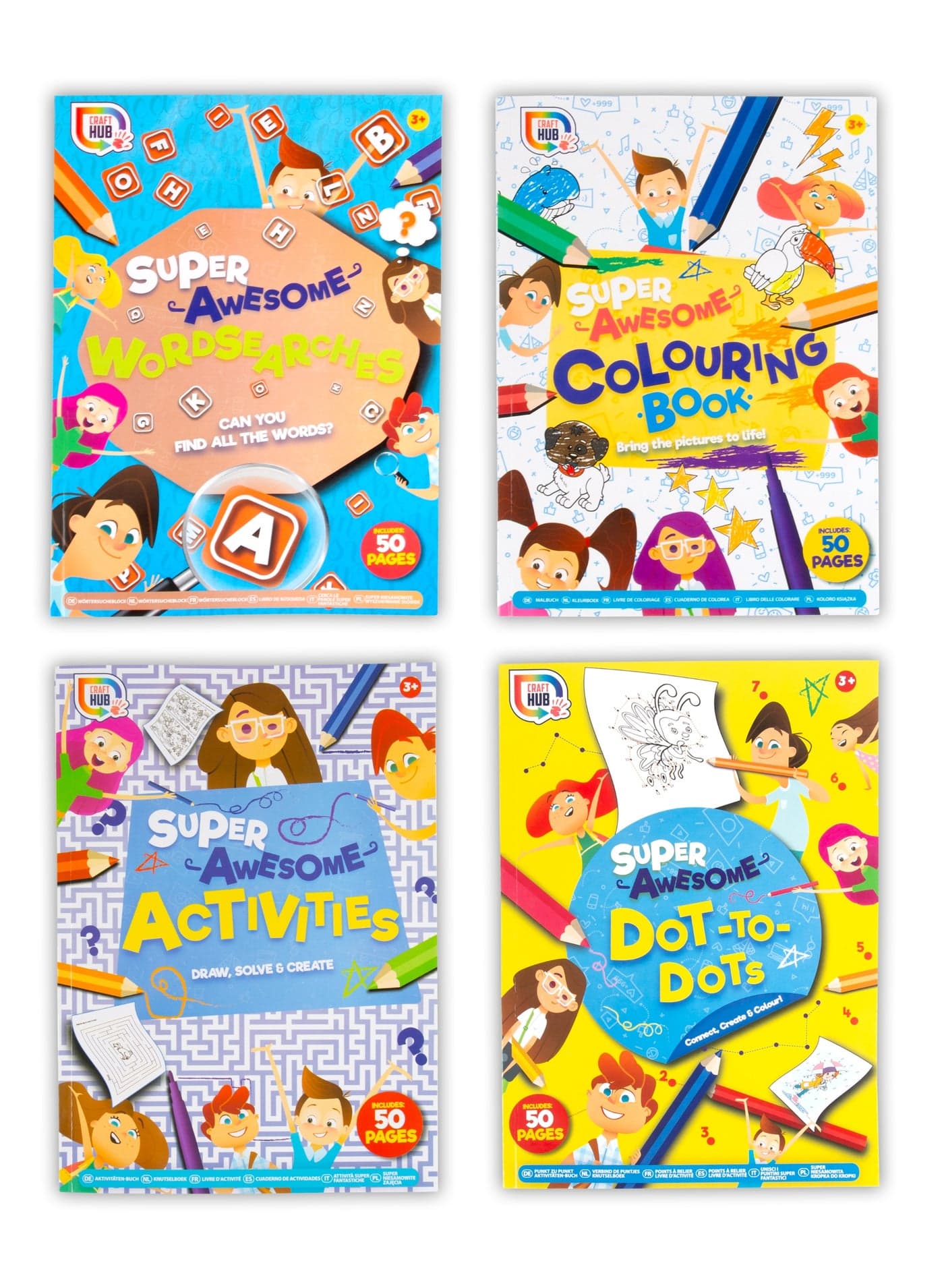 50 SHEET COLOURING BOOK x 70gsm – Kids Activity Book | Sticker Book / Creative Play Set | Fun Learning & Entertainment for Kids | Ideal Gift for Boys & Girls