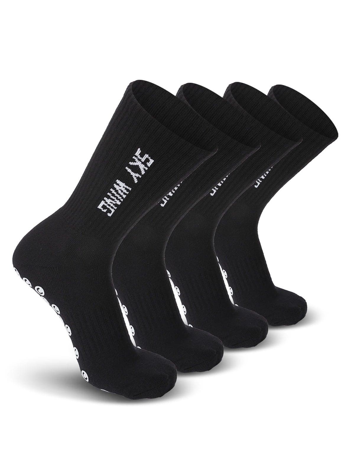 Soccer Socks for Men & Women Knee High Football & Softball Sports Wicking Non-Slip Athletic Long Socks 1/2/3/4 Pairs