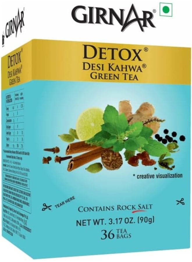 Girnar Detox Green Tea (Desi Kahwa) (36 Tea Bags)