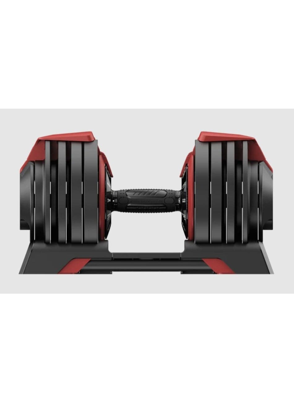 Kingsmith 24Kgs Adjustable Dumbbell FWAD241 | One-Hand Fast Adjustment | 3-24KG Weight Range | Secure Locking System | Save Space - Black/Red