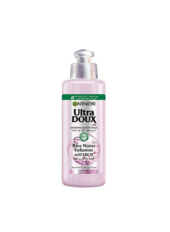 Ultra Doux Smoothing Leave-In Cream with Rice Water & Starch Extract - 200 ml