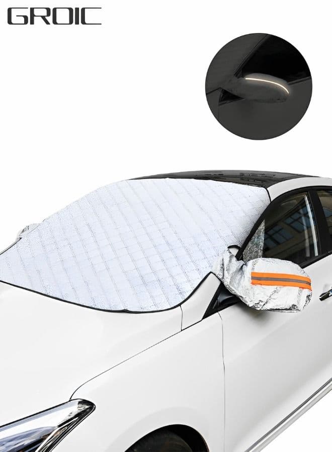 Car Sun Shade, Car Windscreen Sun Shade UV Front Screen Sunshade Cover,Car Cool Windshield Dust Coverfor Use on Front Window Exterior, Dust Water Resistant Snow Ice Cover,Auto Supplies