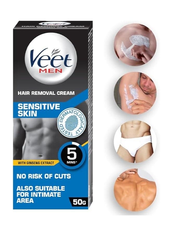 Veet Hair Removal Cream For Men Sensitive Skin 50G