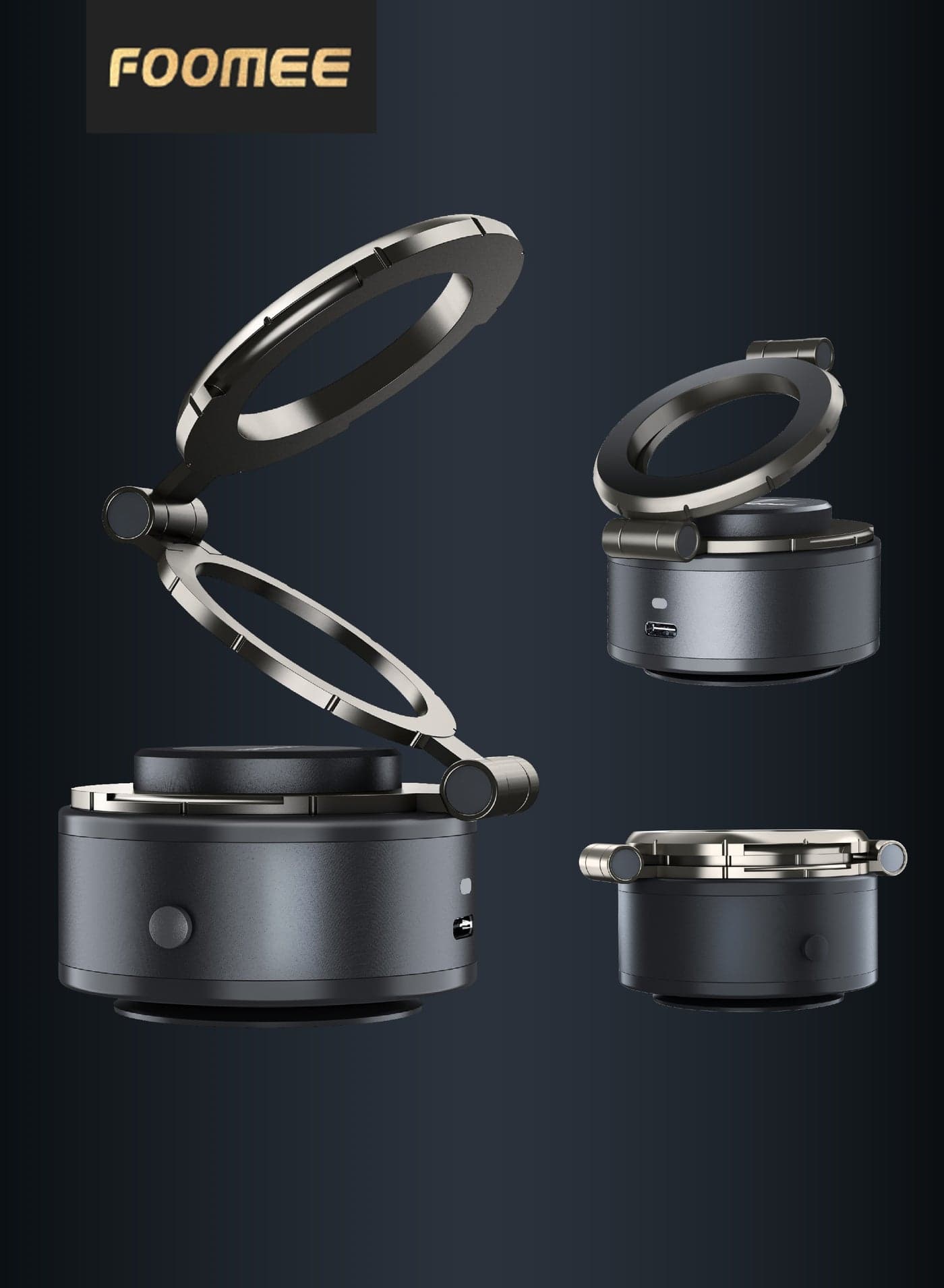 Vacuum Suction Cup Magnetic Phone Holder Car Phone Mount with 360° and 270° Adjustable Viewing Angle Super-Strong Magnetic Grip For Cars, Smooth Surfaces, Walls, Gyms, and Desktops.