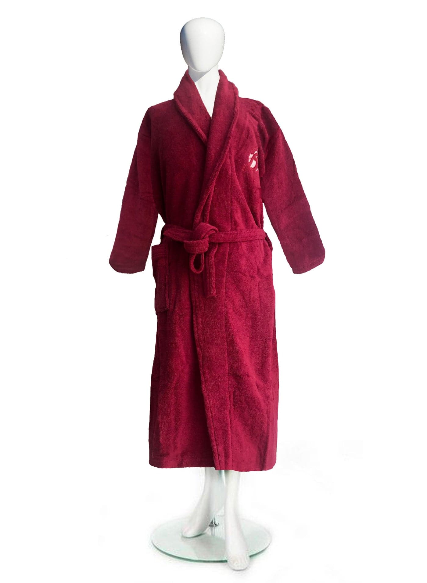 Cotton bathrobe with a pocket for unisex, 100% Egyptian cotton, ultra-soft, highly water-absorbent, color-fast and modern, ideal for daily use, resorts and spas.L