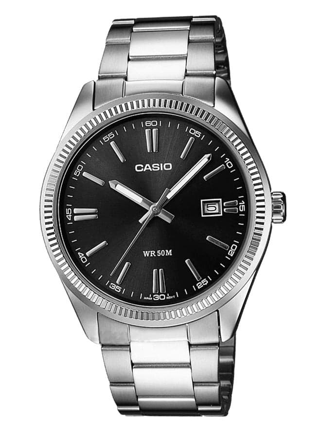 Men Stainless Steel Analog Quartz Watch MTP-1302D-1A1 - 41 mm - Silver