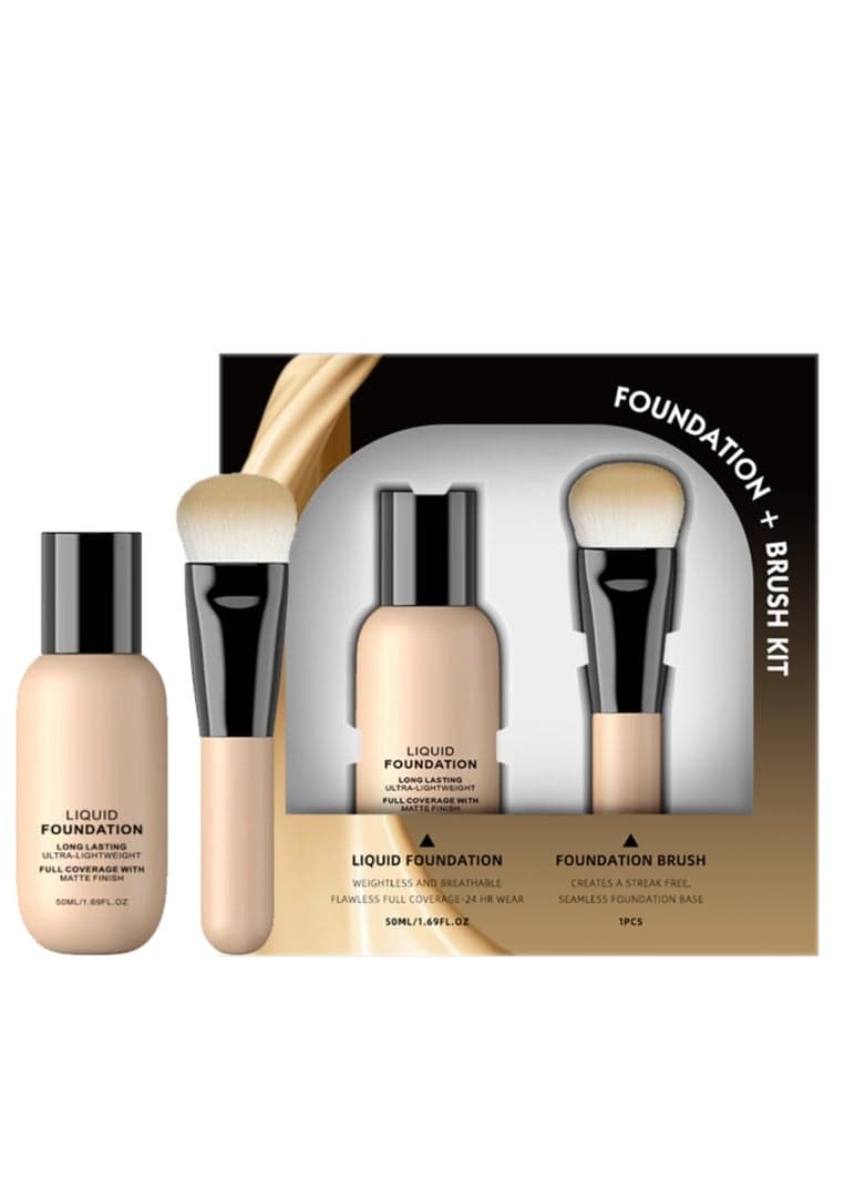 Long Lasting Ultra-lightweight Liquid Foundation 03(Comes with brush)