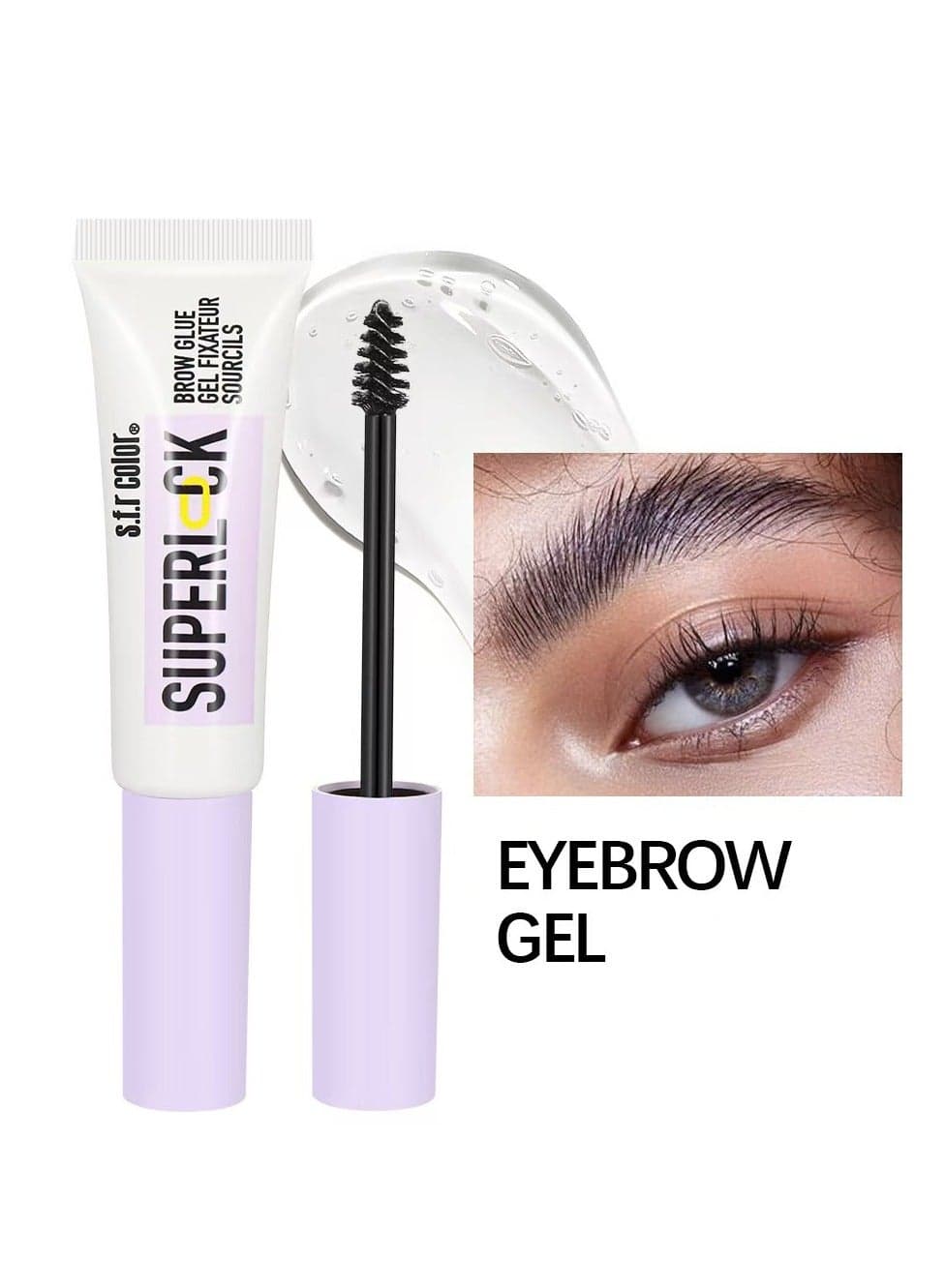 New York, Super Lock Brow Glue Eyebrow Gel, Lightweight Brow Gel for Up To 24HR Hold, Clear, 1 Count