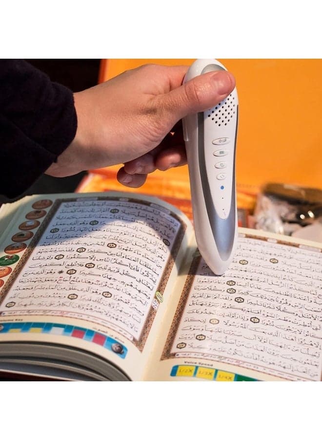 Rechargeable Electronic Quran Reader Pen with Speaker & Earphone Jack Digital Holy Quran Reading Pen with 19 Reciters, 25 Language Translations (Large)