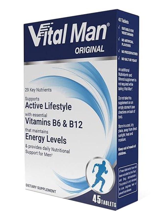 Men Original Active Lifestyle Support With Vitamins B6 And B12 And 29 Key Nutrients- 45 Tablets
