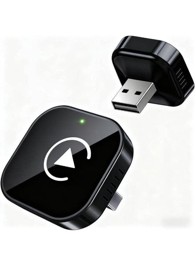 Apple CarPlay Wireless Adapter, 2-in-1 Wireless CarPlay & Android Auto Converter, Plug & Play, Supports 1000+ Cars with Wired CarPlay