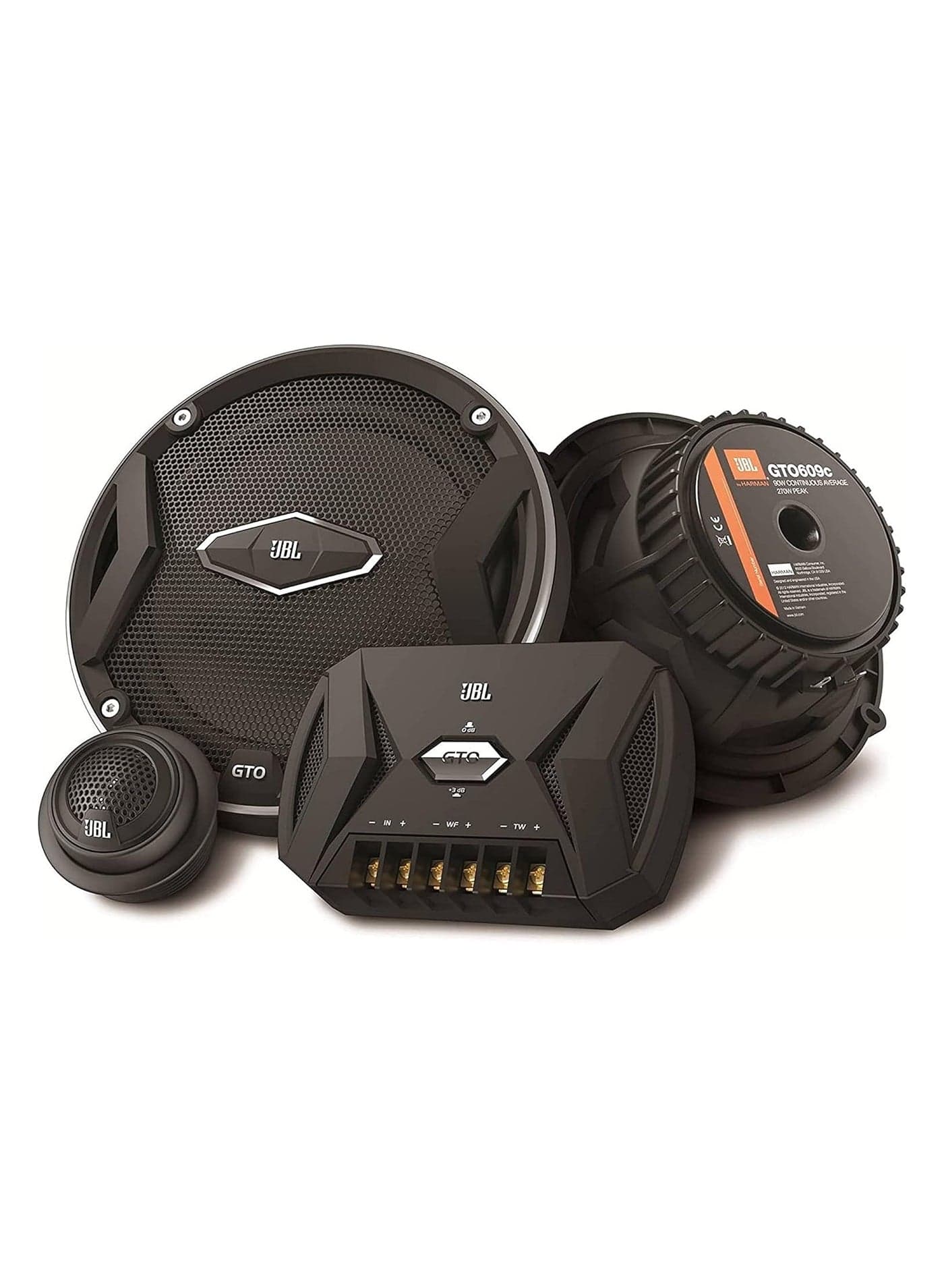 JBL GTO609C 6.5" 2-Way Component Car Speakers – Nominal Power 5W-200W, Peak Power 270W