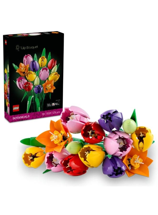 Botanicals Tulip Bouquet - Artificial Flowers Set 11501 (Age 18+, 576 Pieces)