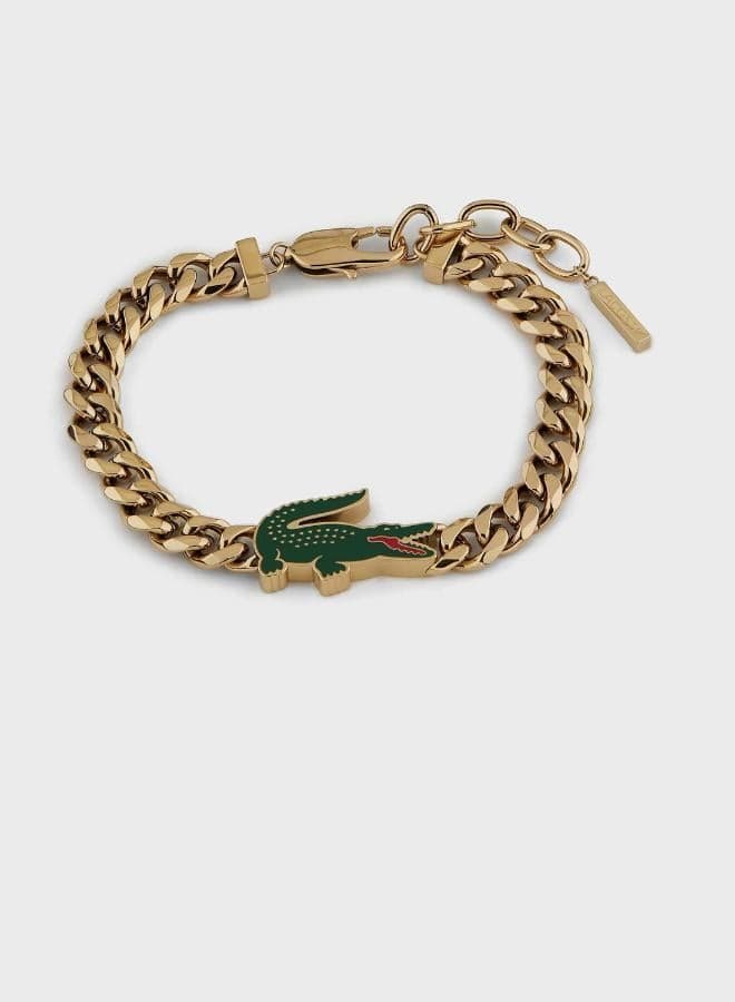 Arthor Collection Chain Bracelet For Men In Yellow Gold With A Crocodile-Shaped Charm - 2040227