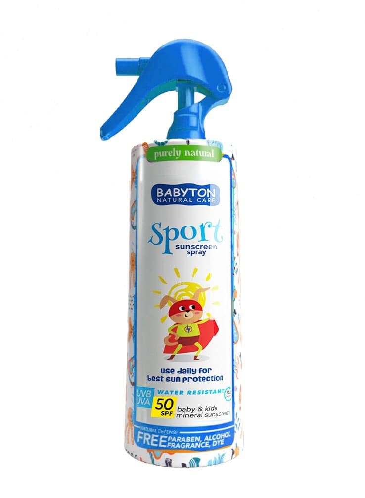 Babyton Water‑Resistant Sunscreen Spray SPF 50 for Babies & Kids – High Protection & Gentle Care | 200 ml