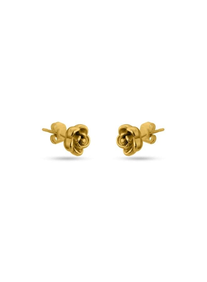 PALMONAS 18k Gold Tone Plated Petalia Gold Studs
for Women