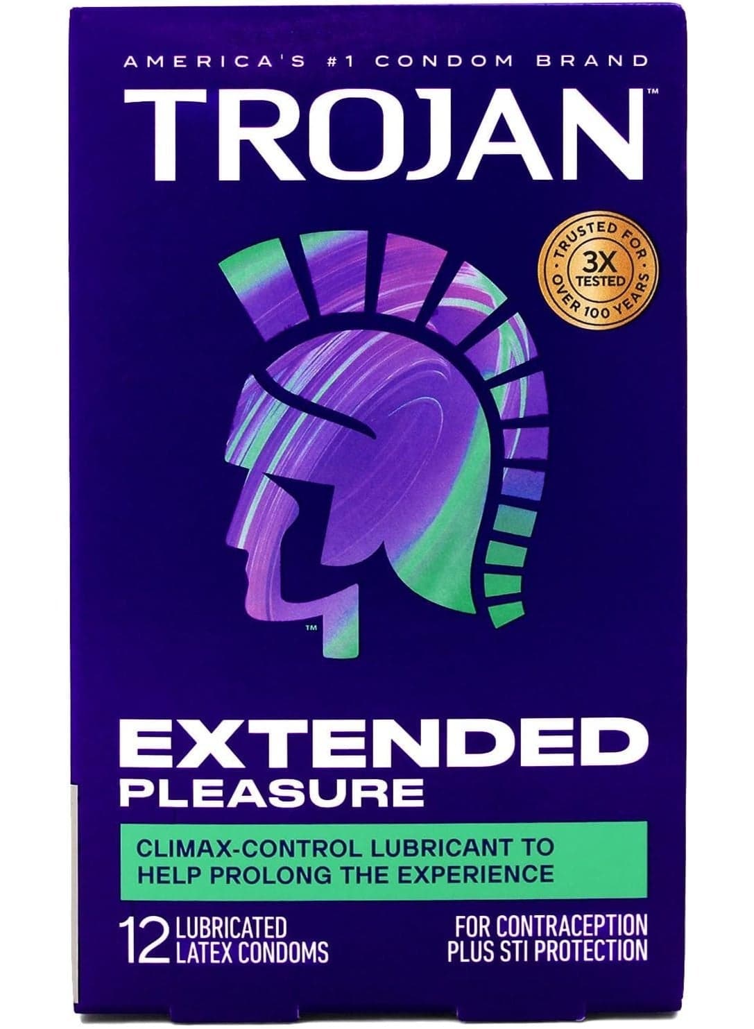 Extended Pleasures Climax Control Lubricant 12 Latex Condoms Packaging May Vary
