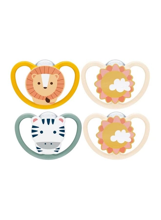 Pacifierfier Silicone Space 2-Pieces 6-18M